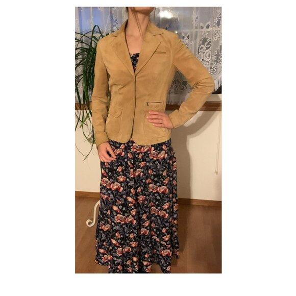 Vintage Danier Tan Brown Suede Leather Jacket, XS / XP - Picture 1 of 16